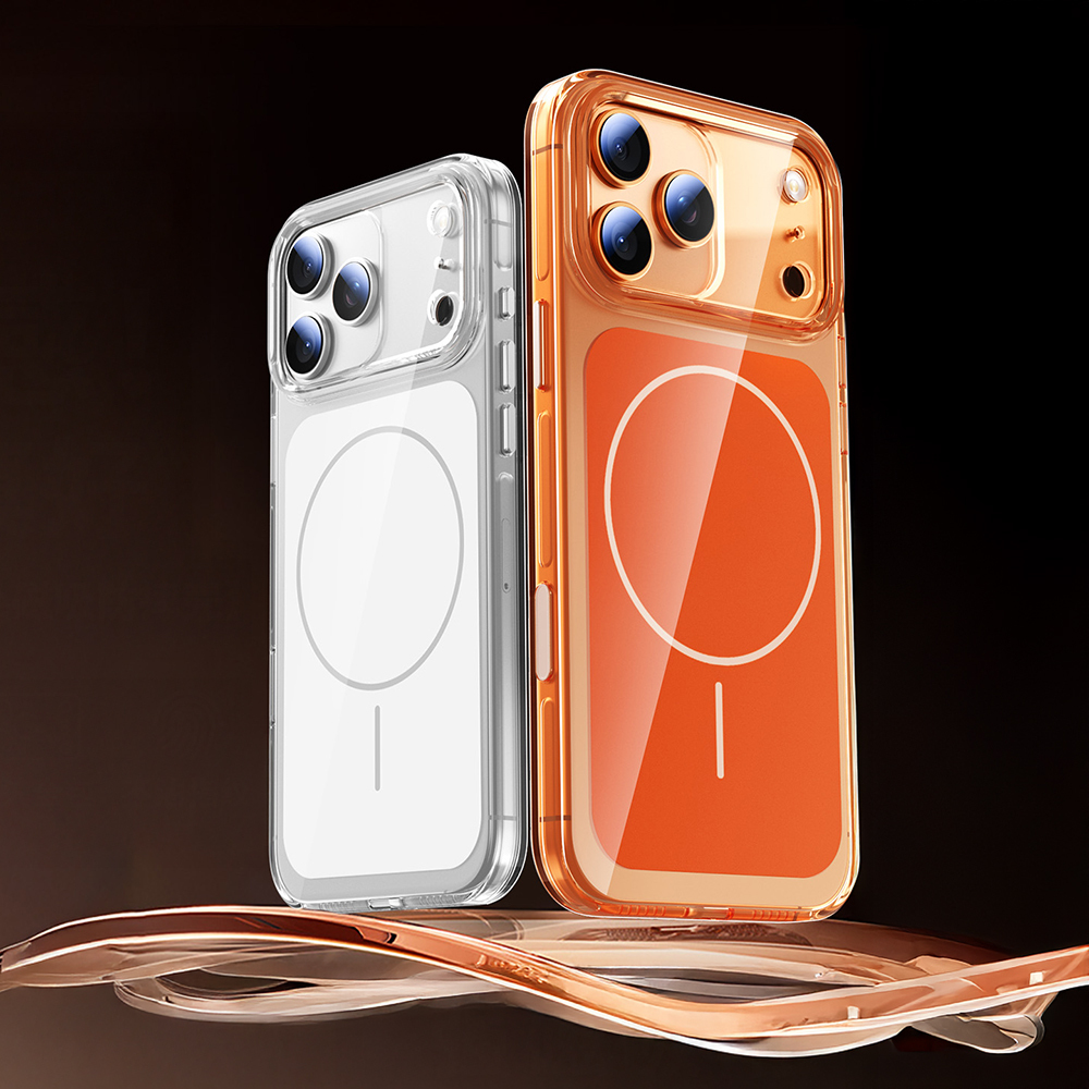 Apple iPhone 17 Pro Max Kılıf Zore M-safe Şarj Özellikli Şeffaf Kamera Kontrol Butonlu Lugano Kapak - 10