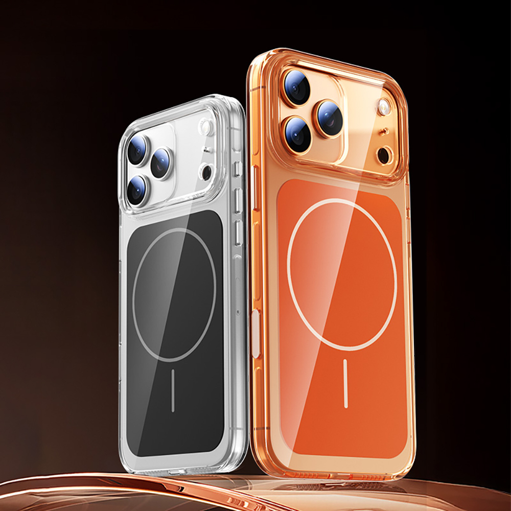Apple iPhone 17 Pro Max Kılıf Zore M-safe Şarj Özellikli Şeffaf Kamera Kontrol Butonlu Lugano Kapak - 13