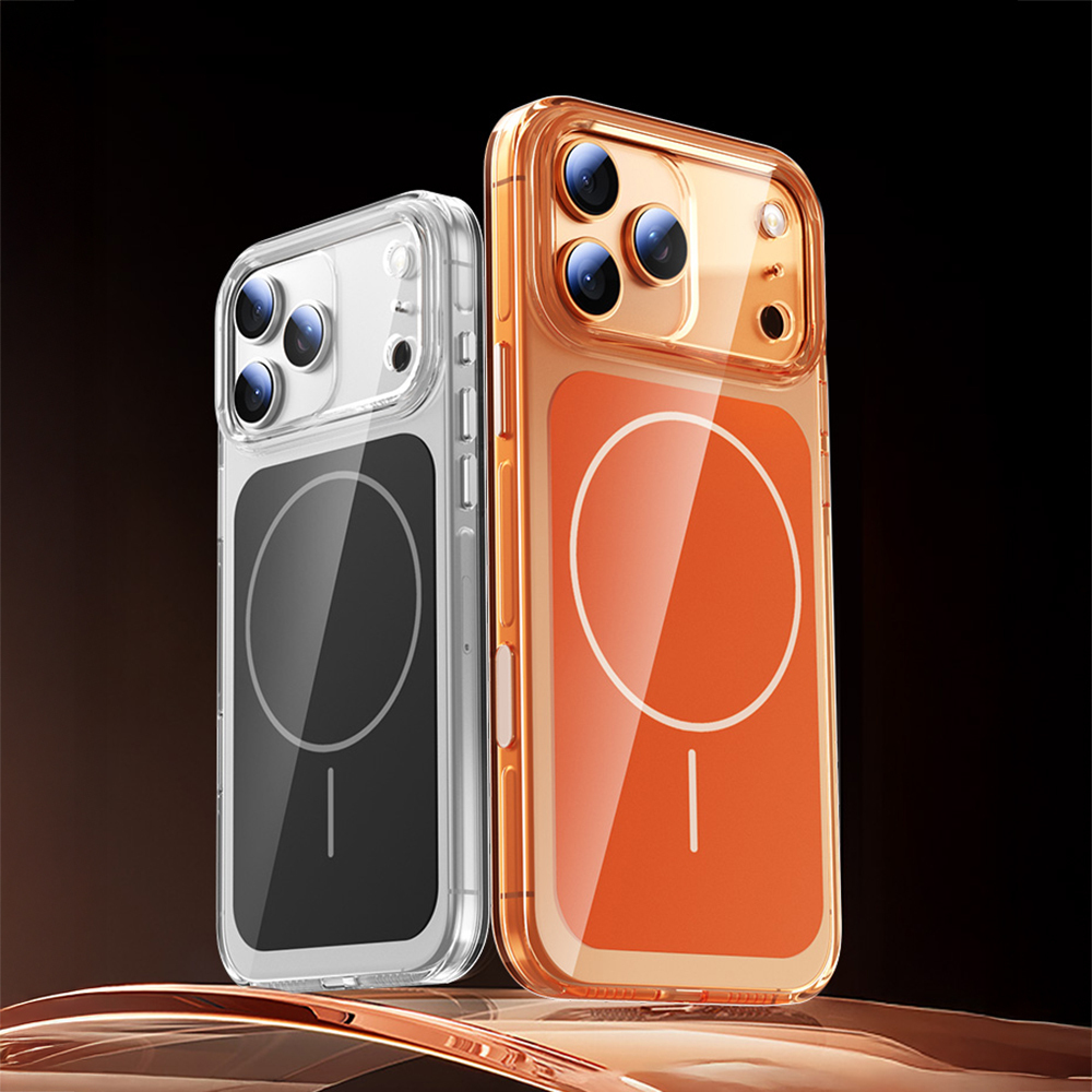 Apple iPhone 17 Pro Max Kılıf Zore M-safe Şarj Özellikli Şeffaf Kamera Kontrol Butonlu Lugano Kapak - 15