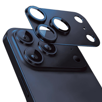 Apple iPhone 17 Pro Max Mohseven Alüminyum Kaplamalı Safir Anti Reflective Kamera Lens Koruyucu Lacivert