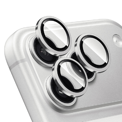 Apple iPhone 17 Pro Max Mohseven Safir Anti Reflective Kamera Lens Koruyucu Gümüş