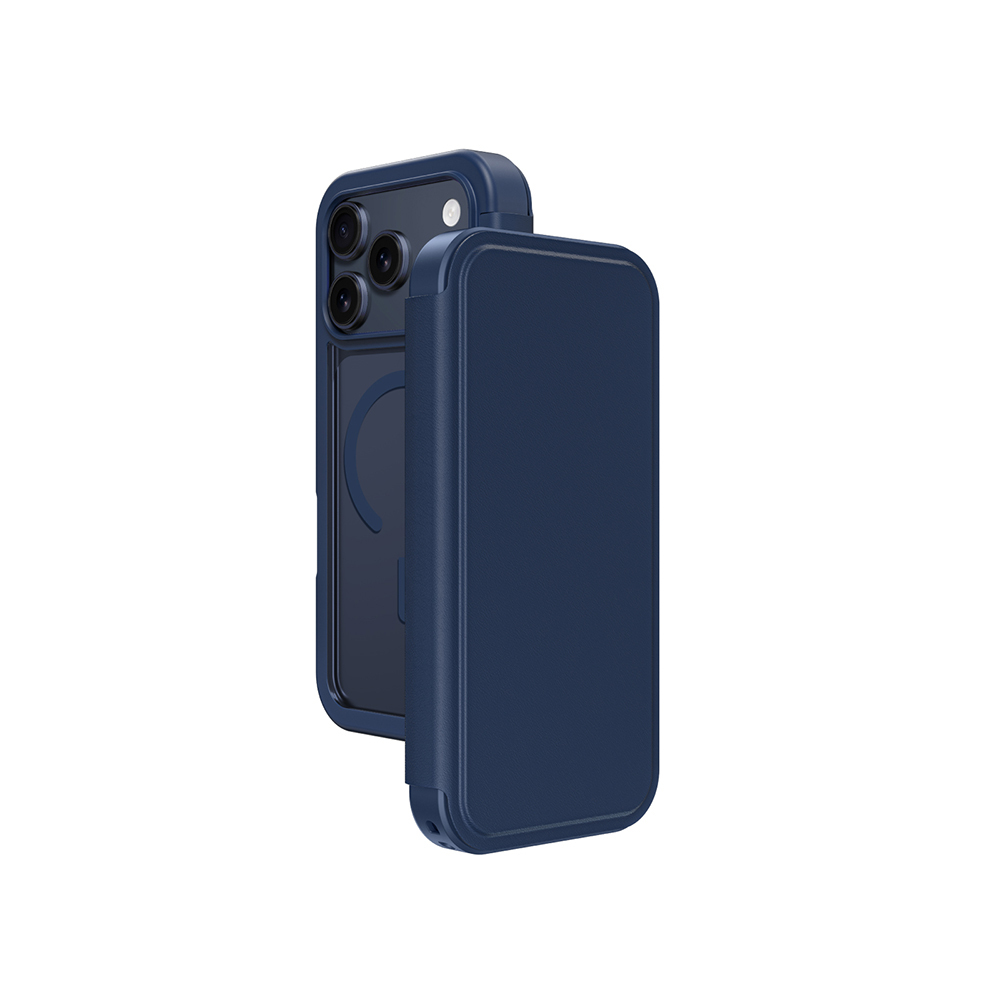 Apple iPhone 17 Pro Max PU Kartlıklı Kapaklı Amazingthing Glamour Foilo Serisi Kılıf - 1