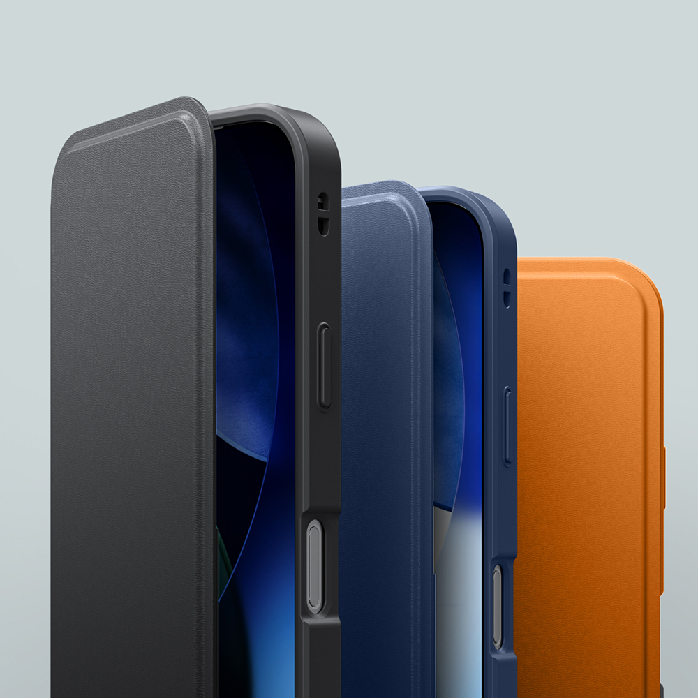 Apple iPhone 17 Pro Max PU Kartlıklı Kapaklı Amazingthing Glamour Foilo Serisi Kılıf - 24