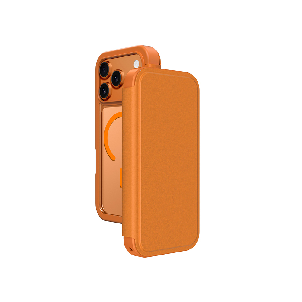 Apple iPhone 17 Pro Max PU Kartlıklı Kapaklı Amazingthing Glamour Foilo Serisi Kılıf - 4