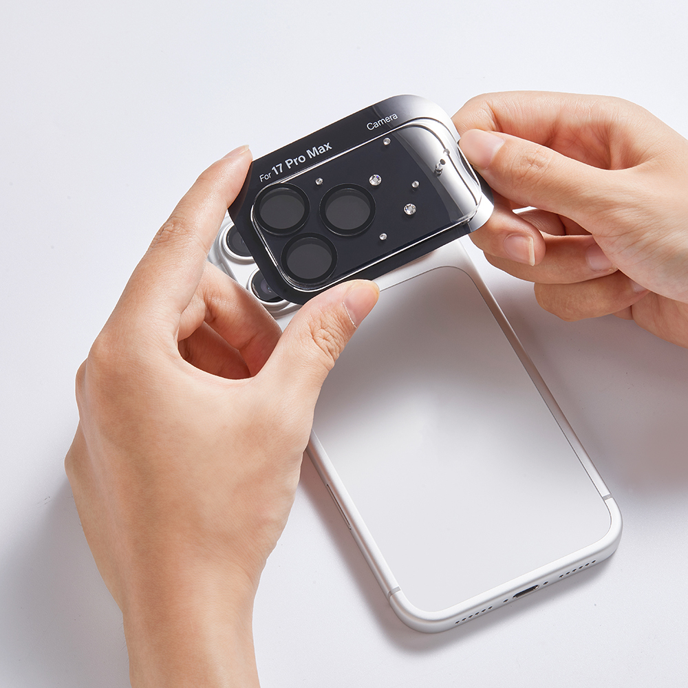 Apple iPhone 17 Pro Max Pynana Diamond Sky Serisi Taşlı Kamera Lens Koruyucu - 7