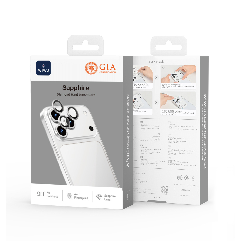 Apple iPhone 17 Pro Max Wiwu LG-003 Lens Guard Çizilmeye Karşı Dayanıklı Safir Kamera Lens Koruyucu - 11