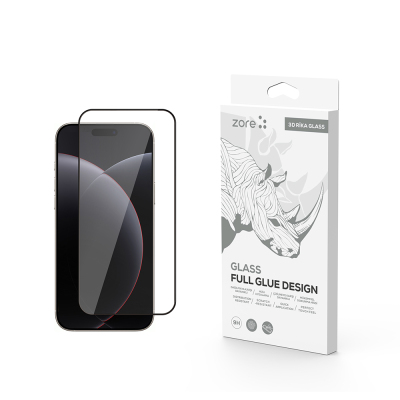 Apple iPhone 17 Pro Max Zore Rika Premium Temperli Cam Ekran Koruyucu Şeffaf