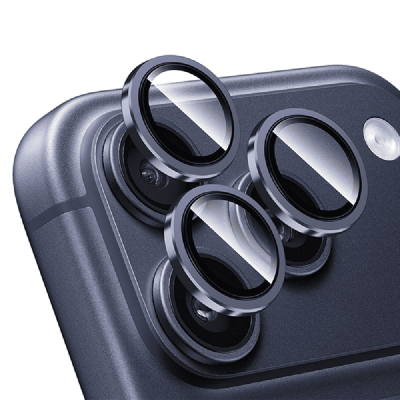 Apple iPhone 17 Pro Mohseven Sapphire Anti-Reflective Camera Lens Protector Navy blue