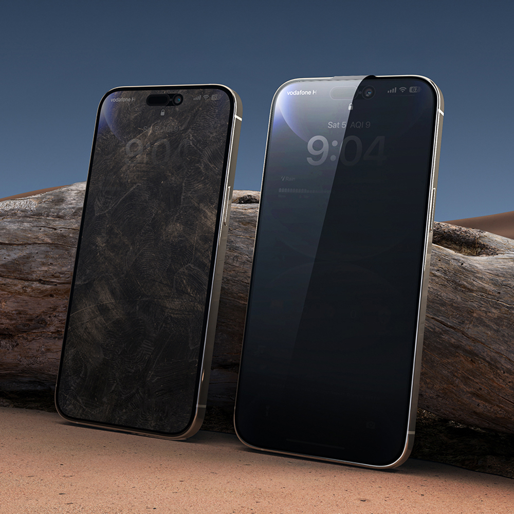 Apple iPhone 17 Pro Wiwu Wi-SQ009 Easy Install iPrivacy 360° Anti-Peep Oleophobic Tempered Glass Screen Protector + Easy Application Tool - 9