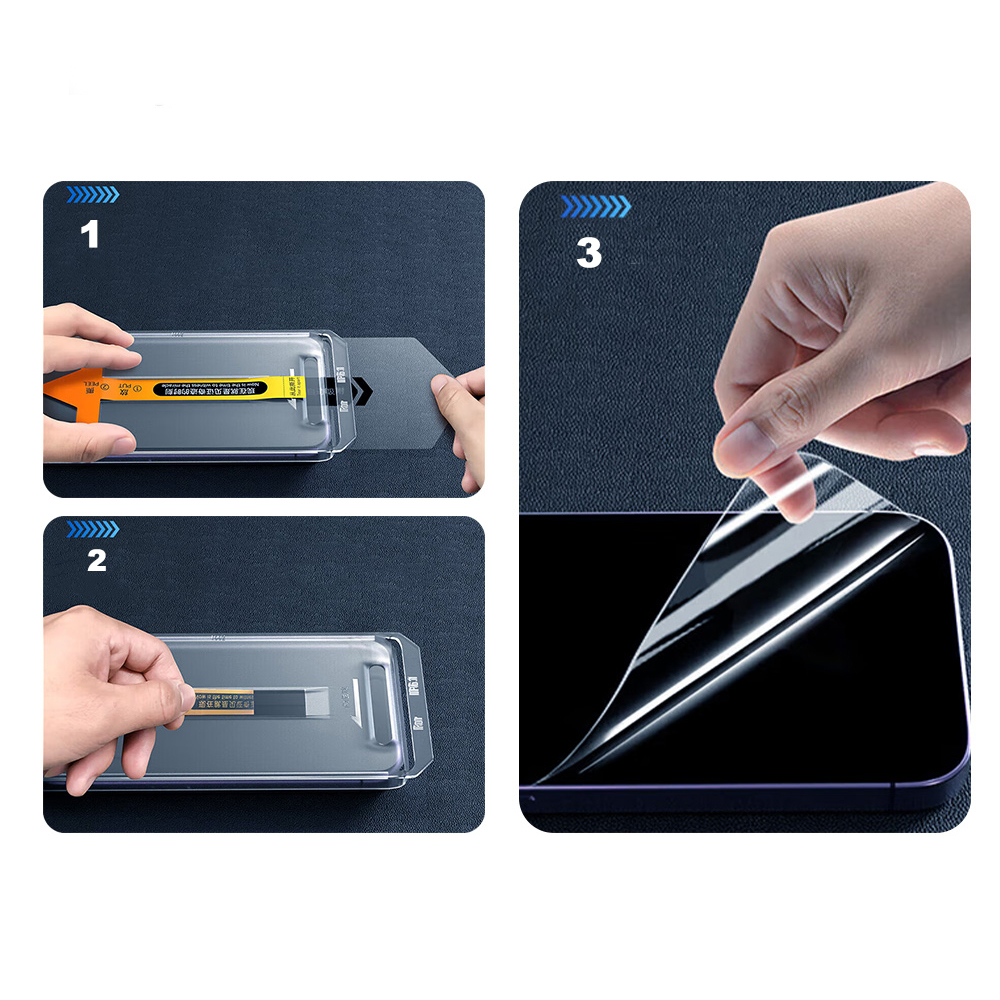 Apple iPhone 17 Pro Zore 2.5D Oliv HD Tempered Glass Screen Protector + Easy Application Tool - 6