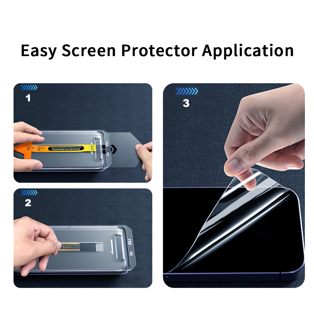 Apple iPhone 17 Pro Zore 2.5D Oliv Privacy Tempered Glass Screen Protector + Easy Application Tool - 6