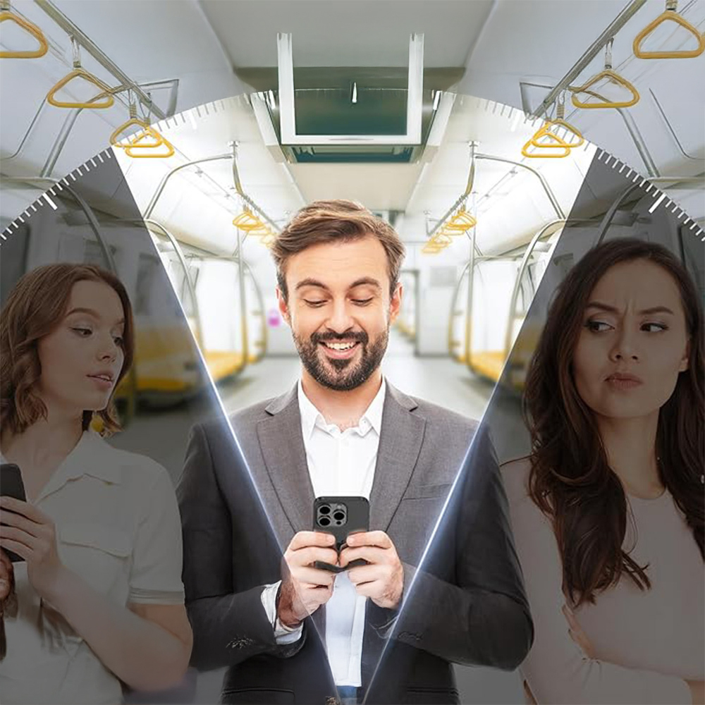 Apple iPhone 17 Pro Zore 2.5D Oliv Privacy Tempered Glass Screen Protector + Easy Application Tool - 10