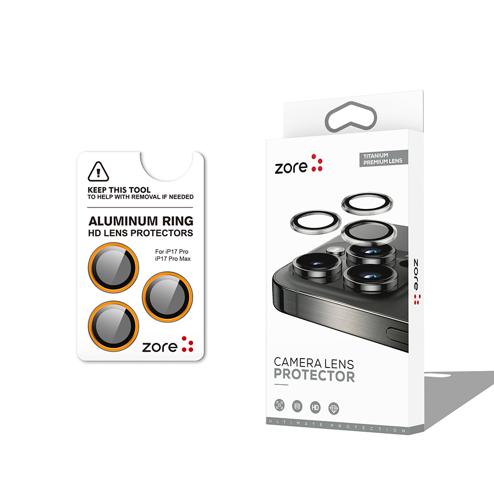 Apple iPhone 17 Pro Zore CL-12 Premium Safir Parmak İzi Bırakmayan Anti-Reflective Kamera Lens Koruyucu - 3