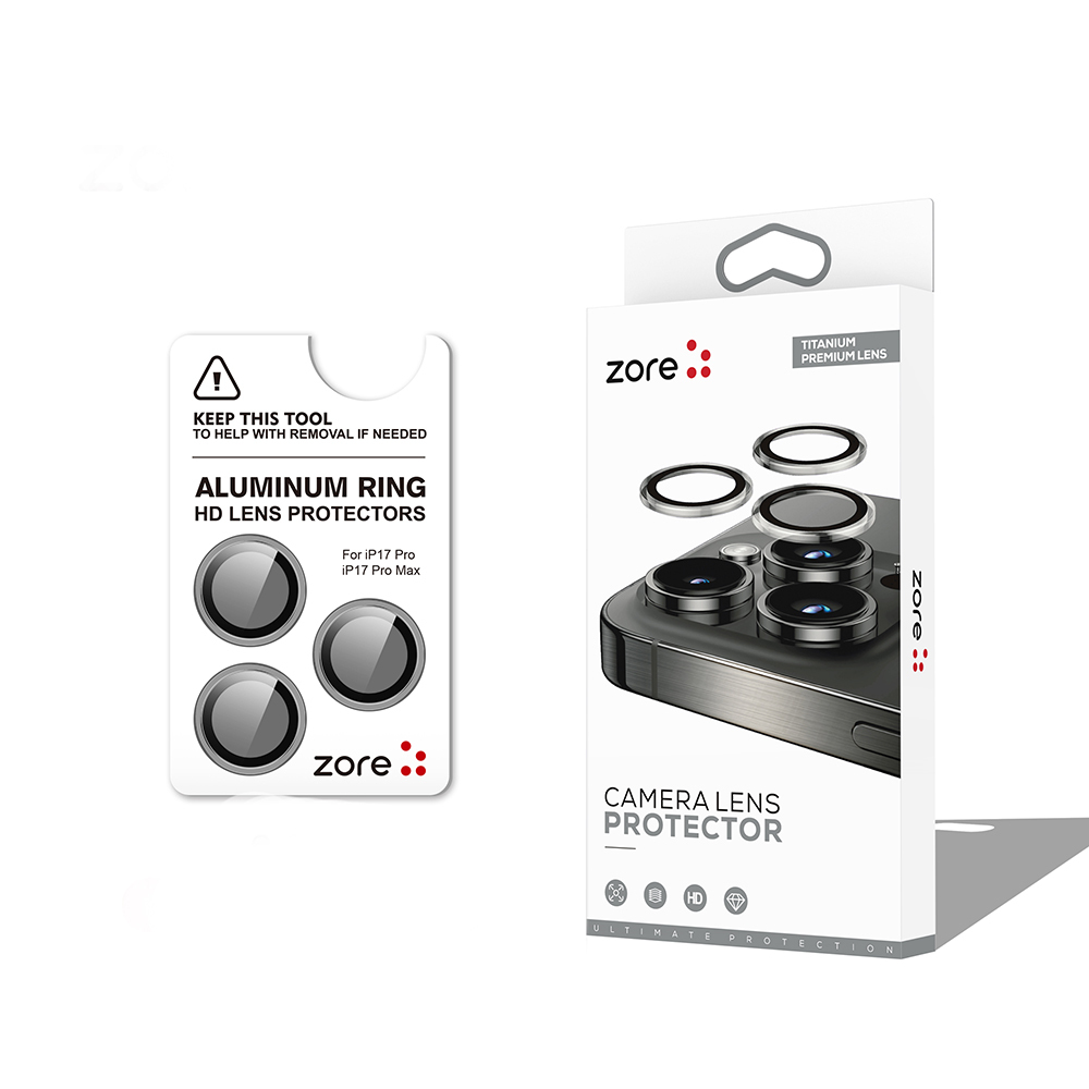 Apple iPhone 17 Pro Zore CL-12 Premium Safir Parmak İzi Bırakmayan Anti-Reflective Kamera Lens Koruyucu - 4