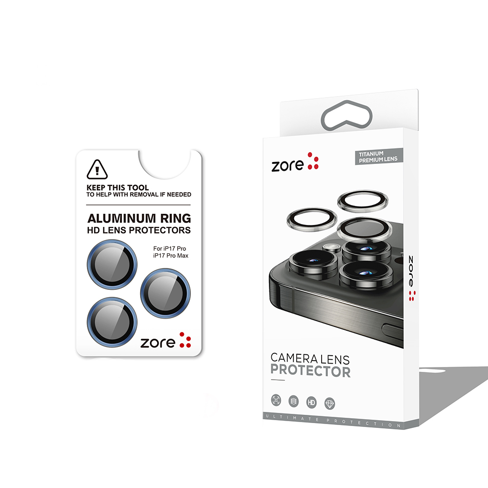 Apple iPhone 17 Pro Zore CL-12 Premium Safir Parmak İzi Bırakmayan Anti-Reflective Kamera Lens Koruyucu - 5