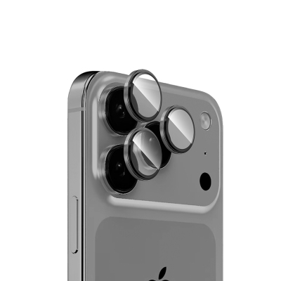 Apple iPhone 17 Pro Zore Mikro Kamera Lens Koruyucu Gri