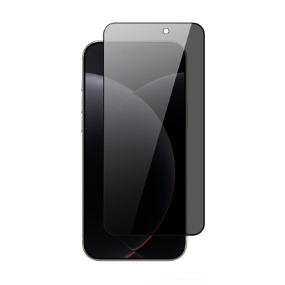 Apple iPhone 17 Pro Zore Rika Premium Privacy Tempered Glass Screen Protector Black