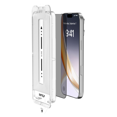 Apple iPhone 17 Raptic Air Glass 2.5D Ekran Koruyucu 2 Adet + Kolay Uygulama Aparatlı Şeffaf