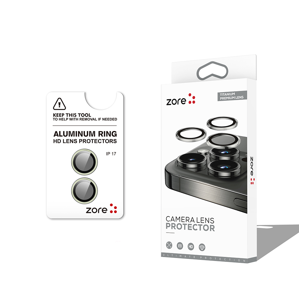 Apple iPhone 17 Zore CL-12 Premium Safir Parmak İzi Bırakmayan Anti-Reflective Kamera Lens Koruyucu - 1
