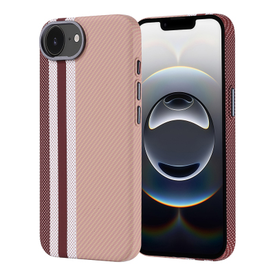 Apple iPhone 17E Case M-safe Charging Enabled Carbon Fiber Look Zore Next Cover Gold