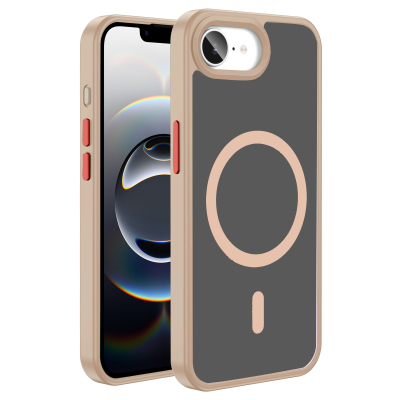 Apple iPhone 17E Case M-safe Charging Feature Matte Back Zore Sio Cover Rose Gold