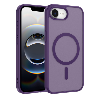 Apple iPhone 17E Case M-safe Charging Feature Zore Ballet Flat Cover Derin Mor