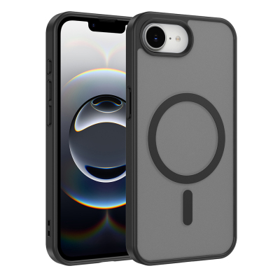 Apple iPhone 17E Case M-safe Charging Feature Zore Ballet Flat Cover Black