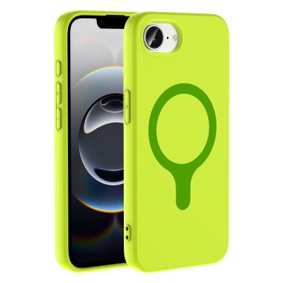 Apple iPhone 17E Case with M-Safe Charging Feature Zore Aris Silicone Cover Green