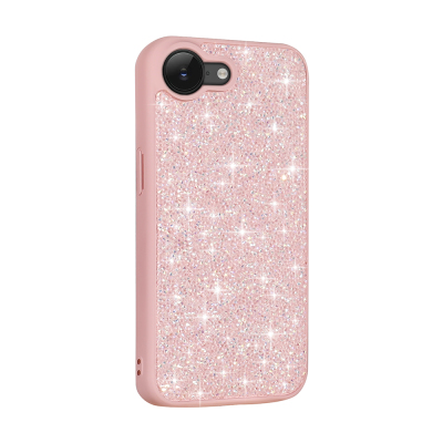 Apple iPhone 17E Case with Sparkling Stone Design Zore Diamond Cover Pink