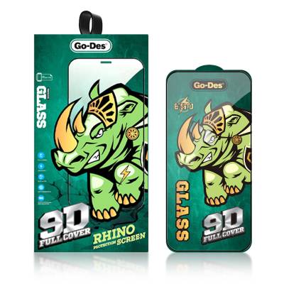 Apple iPhone 17E Go Des 9D Full Cover Temperli Cam Ekran Koruyucu Siyah