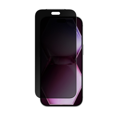 Apple iPhone 18 Pro Amazingthing Titan Privacy Parmak İzi Bırakmayan Temperli Cam Ekran Koruyucu Siyah