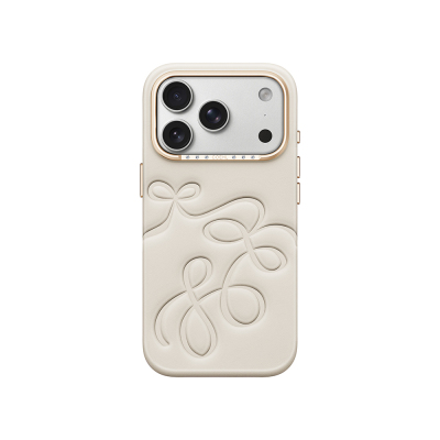 Apple iPhone 18 Pro Case – Coehl Cloude Cover with Carved Pattern Back Cream