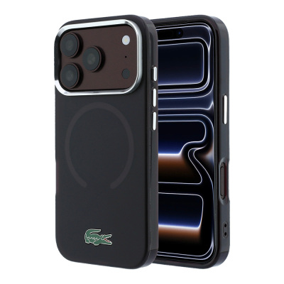 Apple iPhone 18 Pro Case – Lacoste Officially Licensed M-Safe Compatible – IML Frosted Cover with Glossy Crocodile Logo Bordo