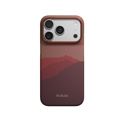 Apple iPhone 18 Pro Case M-safe Charging Enabled Aramid Fiber Pitaka Tactile Woven Starpeak Series Over The Horizon Cover Bordo