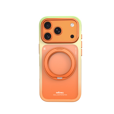 Apple iPhone 18 Pro Case M-safe Charging Enabled Hard PC Cover with Stand by Wlons Arvox Orange
