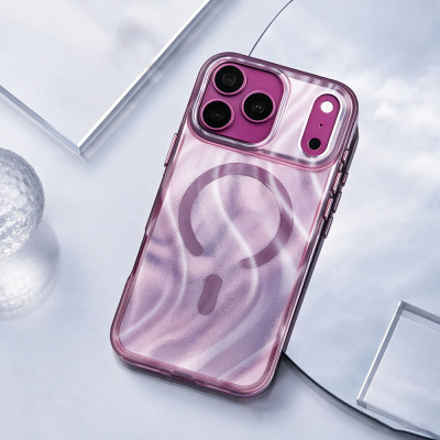 Apple iPhone 18 Pro Case M-safe Charging Enabled Mutural Glow Desert Series Cover Purple