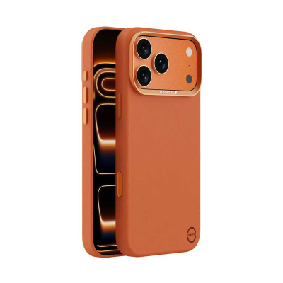 Apple iPhone 18 Pro Case M-Safe Charging Enabled Polymeric Leather Raptic Urban Nano Cover Orange