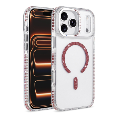 Apple iPhone 18 Pro Case M-safe Charging Enabled Zore Tera Silicone Cover Plum