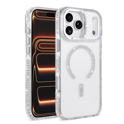 Apple iPhone 18 Pro Case M-safe Charging Enabled Zore Tera Silicone Cover Şeffaf