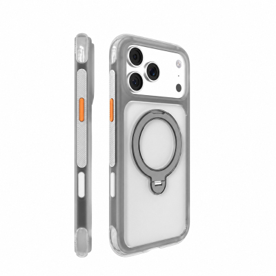 Apple iPhone 18 Pro Case M-safe Charging Stand Airbag Design Mutural Air Shield Series Cover Grey