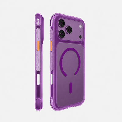 Apple iPhone 18 Pro Case with M-safe Charging Feature and Airbag Design, Mutural Air Shield Series Cover Purple