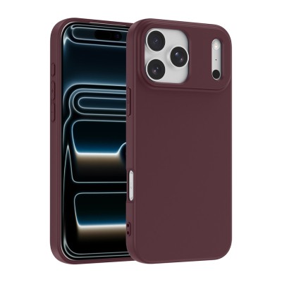 Apple iPhone 18 Pro Case Zore LSR Launch Cover Bordo