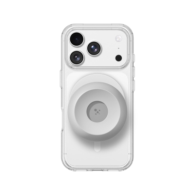 Apple iPhone 18 Pro Kılıf M-safe Özellikli AmazingThing Minimal Serisi Type-C Kulaklık ve Standlı Set Şeffaf
