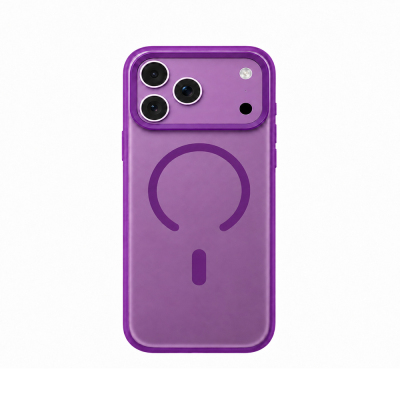 Apple iPhone 18 Pro Kılıf M-safe Şarj Özellikli Airbag Tasarımlı Mutural Mist Serisi Kapak Mor