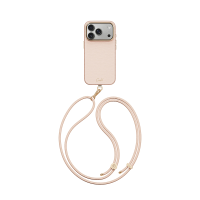 Apple iPhone 18 Pro Kılıf M-safe Şarj Özellikli Askı İpli Coehl Mirelle Kapak Pembe