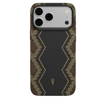 Apple iPhone 18 Pro Kılıf M-safe Şarj Özellikli Raptic Aramid Dual Ultra Scepter Serisi Karbon Kapak Siyah