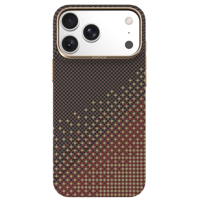 Apple iPhone 18 Pro Kılıf M-safe Şarj Özellikli Raptic Aramid Skin Serenity Serisi Karbon Kapak Kahverengi