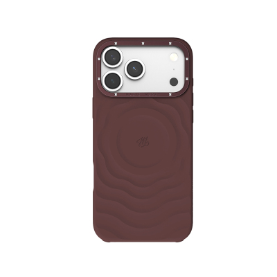 Apple iPhone 18 Pro Kılıf M-safe Şarj Özellikli Wiwu Magic Merry Blossom Drift Serisi Kapak Bordo