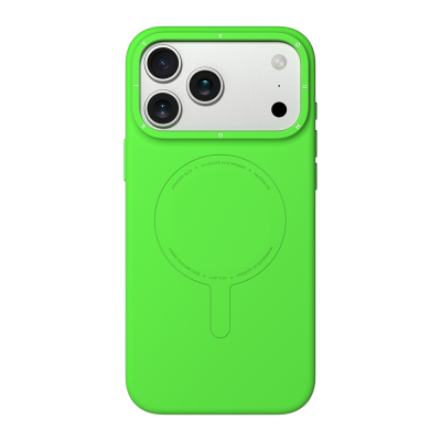 Apple iPhone 18 Pro Kılıf M-Safe Şarj Özellikli Youngkit Morandi Serisi Kapak Fosfor Yeşili