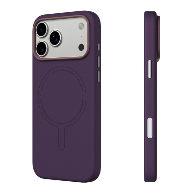 Apple iPhone 18 Pro Kılıf M-Safe Şarj Özellikli Youngkit Vela Serisi Kapak Mor